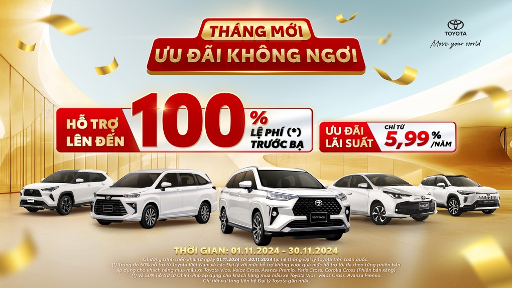 Tháng cuối nhận ưu đãi kép tới 100% lệ phí trước bạ khi mua xe Toyota - 1